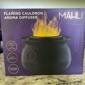 Mahli Flaming Cauldron Diffuser Orange Flame Viral Halloween NWT
